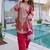 Mesmerizing Red Coding Work Viscose Marriage Wear Salwar Kameez