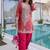 Mesmerizing Red Coding Work Viscose Marriage Wear Salwar Kameez
