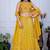 Yellow color Embroidery With Multi Thread & Sequence Work  Fox Georgette Lehanaga Choli Set