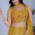 Yellow color Embroidery With Multi Thread & Sequence Work  Fox Georgette Lehanaga Choli Set