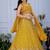 Yellow color Embroidery With Multi Thread & Sequence Work  Fox Georgette Lehanaga Choli Set