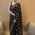 Black soft silk blend banarasi jacuard work designer party wear saree with unstitched blouse piece