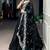 Classy Black Thread Work Organza Festive Wear Lehenga Choli