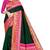 Green pink soft silk blend banarasi jacuard work designer party wear saree with unstitched blouse piece