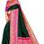 Green pink soft silk blend banarasi jacuard work designer party wear saree with unstitched blouse piece