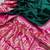 Green pink soft silk blend banarasi jacuard work designer party wear saree with unstitched blouse piece
