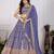 Lavender color Embroidery With Multi Thread & Sequence Work  Fox Georgette Lehanga Choli Set