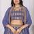 Lavender color Embroidery With Multi Thread & Sequence Work  Fox Georgette Lehanga Choli Set
