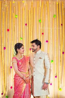 Baby pink silk blend banarasi saree with unstitched blouse piece 4