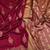 Maroon soft silk blend banarasi jacuard work designer party wear saree with unstitched blouse piece