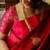Red soft silk blend banarasi jacuard work designer party wear saree with unstitched blouse piece