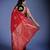Red soft silk blend banarasi jacuard work designer party wear saree with unstitched blouse piece