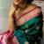 Green pink soft silk blend banarasi jacuard work designer party wear saree with unstitched blouse piece