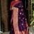 Wine pink soft silk blend banarasi jacuard work designer party wear saree with unstitched blouse piece
