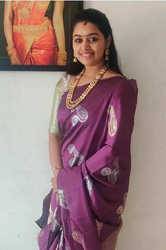 Wine soft silk blend banarasi jacuard work designer party wear saree with unstitched blouse piece