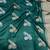 Green soft silk blend banarasi jacuard work designer party wear saree with unstitched blouse piece