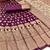 Wine soft silk blend banarasi jacuard work designer party wear saree with unstitched blouse piece