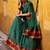 Fabulous Teal Green Zari Weaving Chanderi Mehendi Wear Half Saree Lehenga