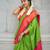 Parrot pink soft silk blend banarasi jacuard work designer party wear saree with unstitched blouse piece