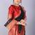 Balck red soft silk blend banarasi jacuard work designer party wear saree with unstitched blouse piece