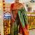 Green red soft silk blend banarasi jacuard work designer party wear saree with unstitched blouse piece