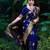 Blue soft silk blend banarasi jacuard work designer party wear saree with unstitched blouse piece