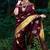 Wine soft silk blend banarasi jacuard work designer party wear saree with unstitched blouse piece