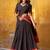 Fantastic Black Zari Weaving Chanderi Function Wear Half Saree Lehenga