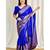 Royal blue soft silk blend banarasi jacuard work designer party wear saree with unstitched blouse piece