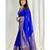 Royal blue soft silk blend banarasi jacuard work designer party wear saree with unstitched blouse piece