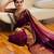 Maroon soft silk blend banarasi jacuard work designer party wear saree with unstitched blouse piece