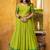 Terrific Green Zari Weaving Chanderi Event Wear Half Saree Lehenga
