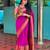 Pink soft silk blend banarasi jacuard work designer party wear saree with unstitched blouse piece
