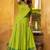 Terrific Green Zari Weaving Chanderi Event Wear Half Saree Lehenga