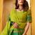 Terrific Green Zari Weaving Chanderi Event Wear Half Saree Lehenga