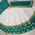 Elegant Off White & Emerald Green Lehenga Choli with Zari Embroidery