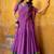 Stunning Purple Zari Weaving Chanderi Traditional Half Saree Lehenga