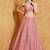 Mauve Pink Premium Satin Silk Embroidered Lehenga