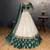 Elegant Off White & Emerald Green Lehenga Choli with Zari Embroidery