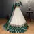 Elegant Off White & Emerald Green Lehenga Choli with Zari Embroidery