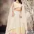 Cream Faux Georgette Mirror Work Lehenga Choli