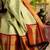 Light green red soft silk blend banarasi jacuard work designer party wear saree with unstitched blouse piece