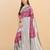 Pink grey soft silk blend banarasi jacuard work designer party wear saree with unstitched blouse piece