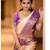 Peach purple soft silk blend banarasi jacuard work designer party wear saree with unstitched blouse piece