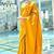 Yellow soft silk blend banarasi jacuard work designer party wear saree with unstitched blouse piece