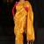 Yellow soft silk blend banarasi jacuard work designer party wear saree with unstitched blouse piece