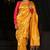 Yellow soft silk blend banarasi jacuard work designer party wear saree with unstitched blouse piece