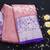 Pink lavender soft silk blend banarasi jacuard work designer party wear saree with unstitched blouse piece