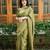 Green soft silk blend banarasi jacuard work designer party wear saree with unstitched blouse piece