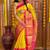 Yellow pink soft silk blend banarasi jacuard work designer party wear saree with unstitched blouse piece